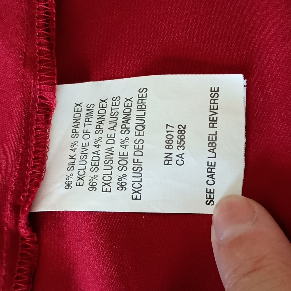 Bebe Red Button Down Ruffled Blouse - image 4